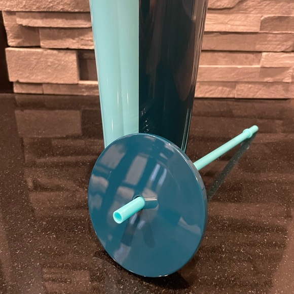 Starbucks Two-Toned Blue Geometric Tumbler - Picture 2 of 4